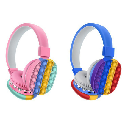 Headband Cute Rainbow Color Matching Wireless Stereo Foldable Headphones